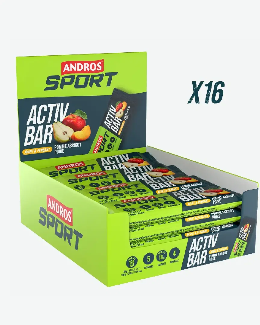 Andros Barre Activ Bar Manzana Albaricoque Pera 40G Unisex