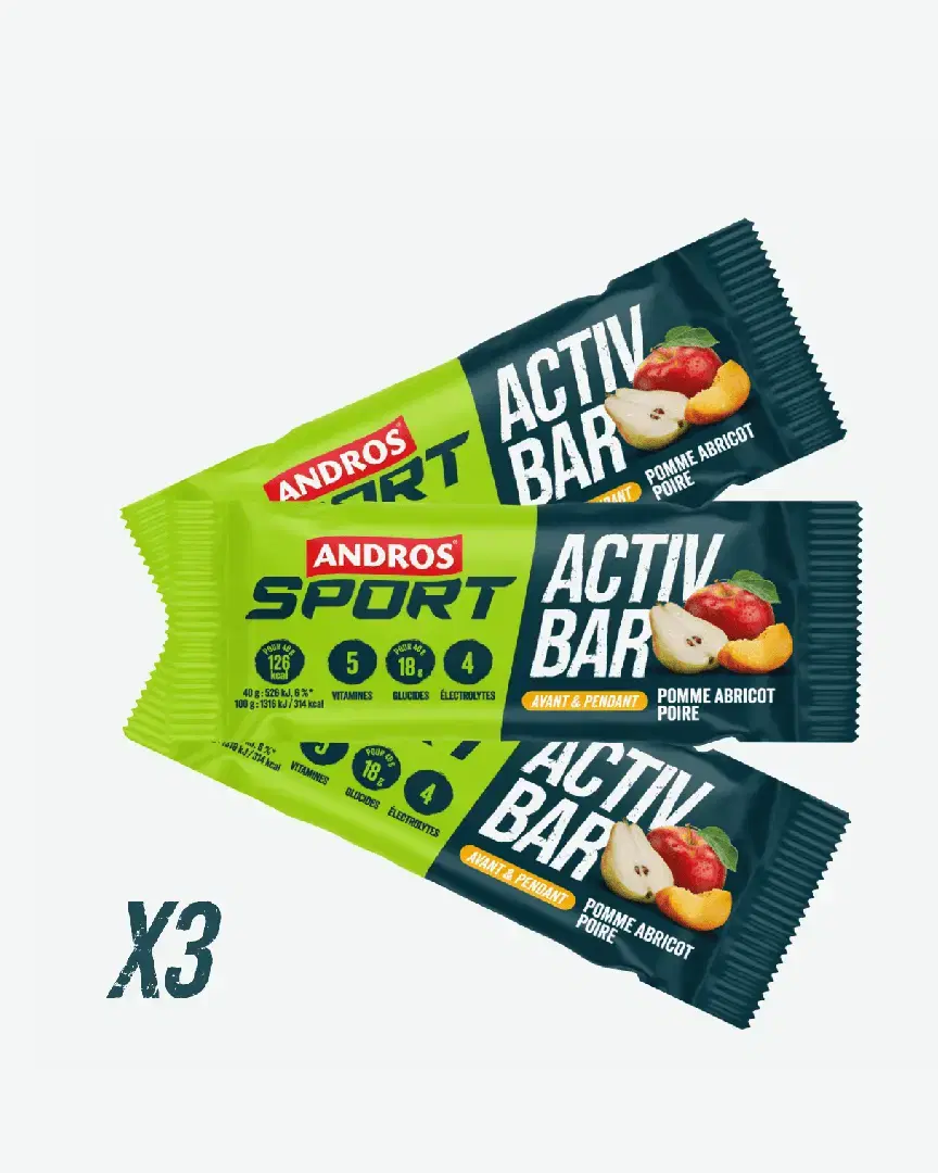 Andros Barre Activ Bar Manzana Albaricoque Pera 40G - Unisex (28) au meilleur prix !