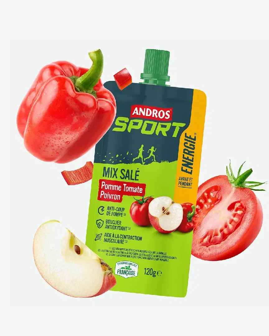 Andros Gourde Mezcla Salada Manzana Tomate Pimiento 120G
