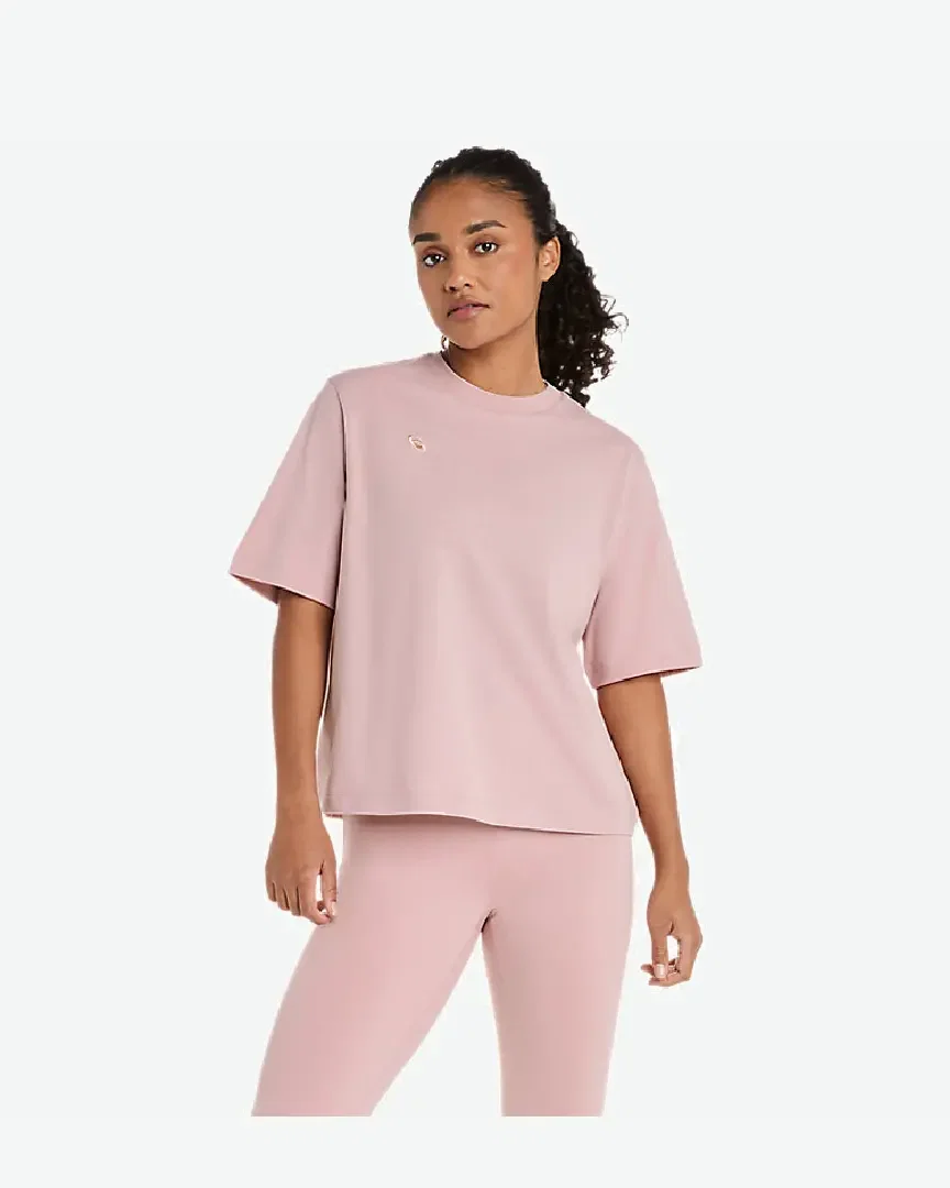 Camiseta relajada de bordado en espiral Asics Mujer
