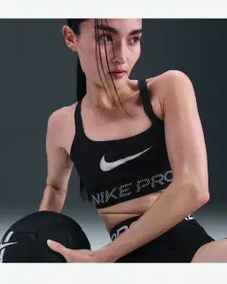 Sujetador Sin Relleno Con Soporte Ligero Nike Pro Mujer – 3/4