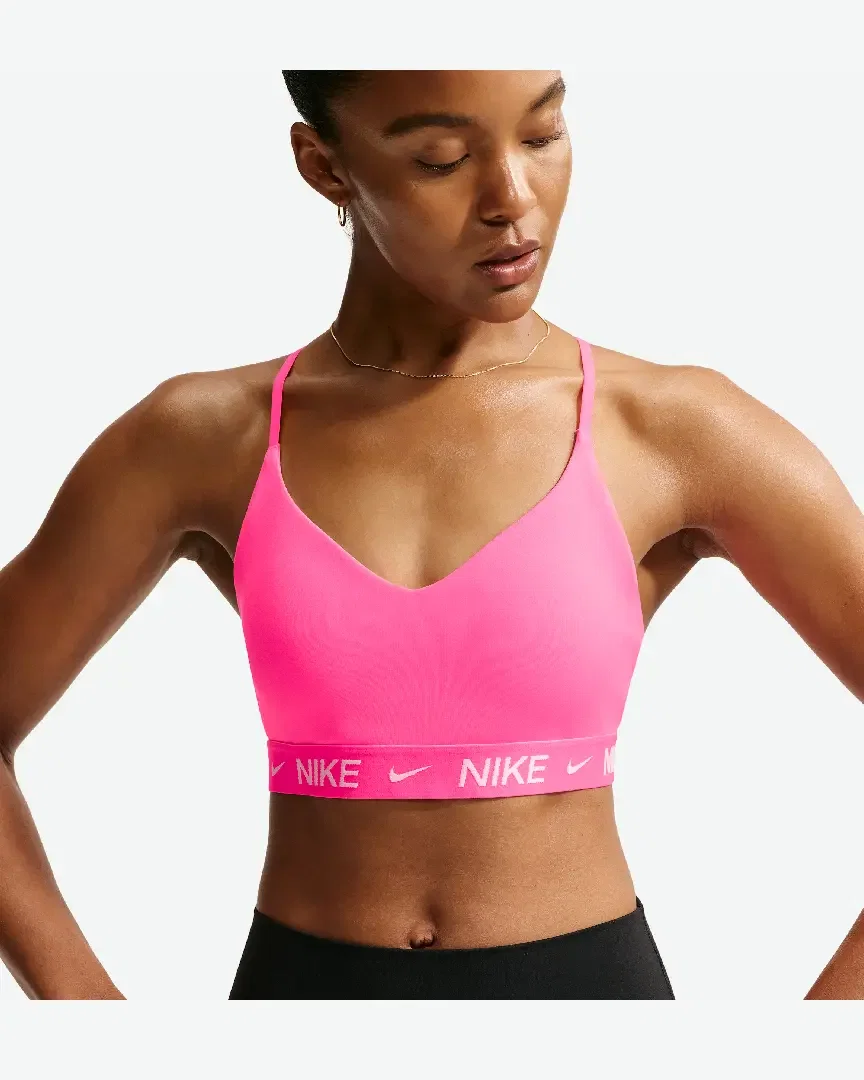 Sostén ajustable acolchado de sujeción ligera Nike Indy W