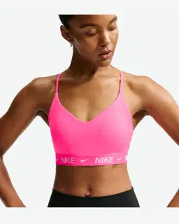 Sostén ajustable acolchado de sujeción ligera Nike Indy Mujer – 1/4
