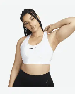 Sujetador ajustable acolchado de soporte superior Nike Swoosh Mujer – 2/4