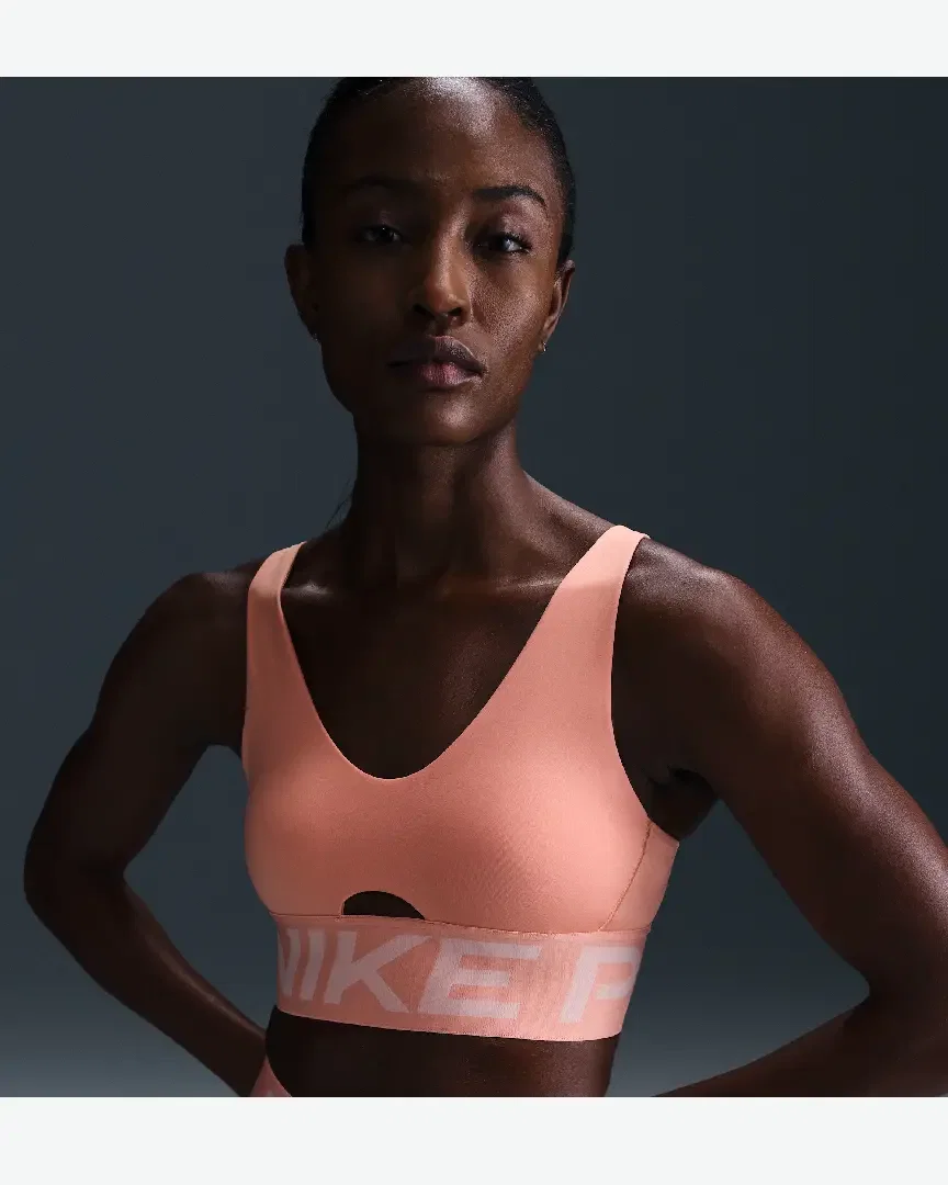 Sujetador acolchado con soporte normal Nike Pro Indy Plunge Mujer