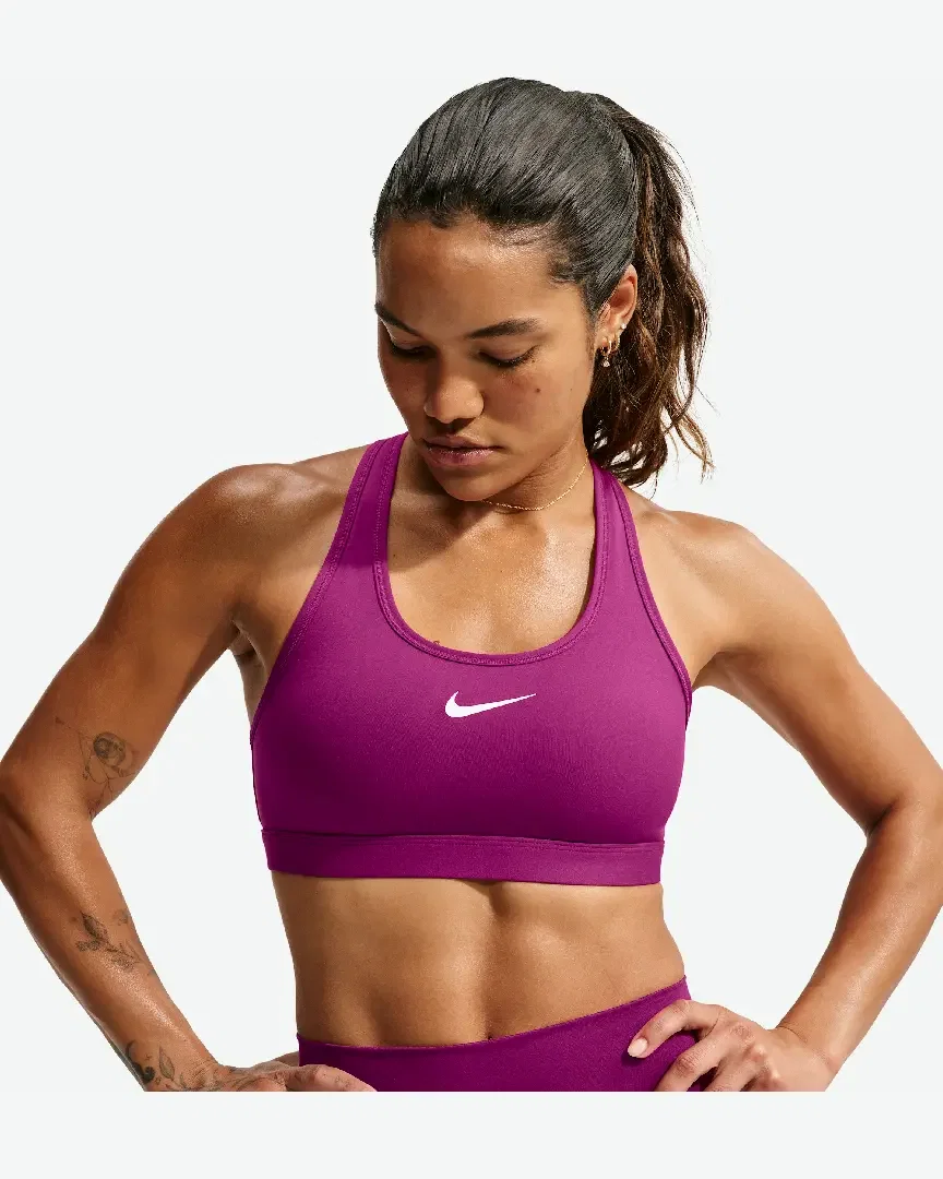 Sujetador acolchado de soporte normal Nike Swoosh W