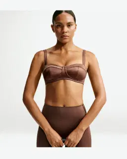 Brassière Rembourrée A Picots Nikeskims Satin Shine Mujer – 3/4