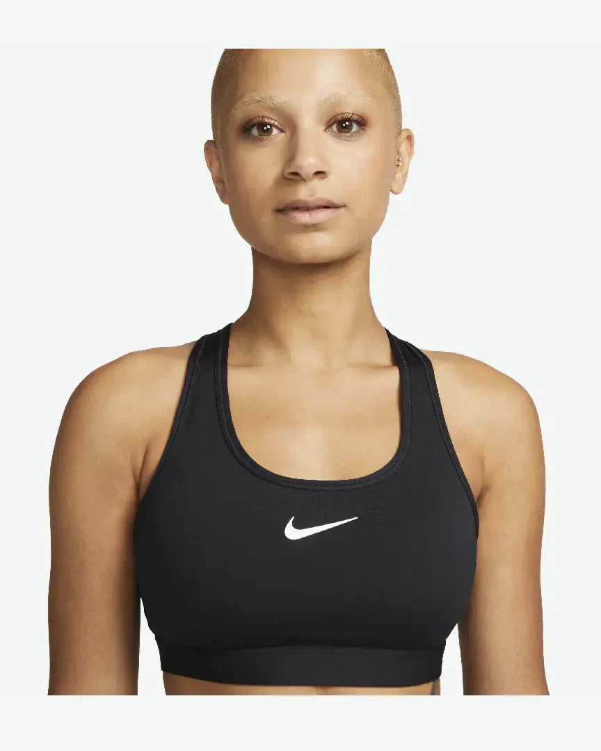 Sujetador acolchado Nike Swoosh de soporte medio W - DX6821-010 (2) au meilleur prix !
