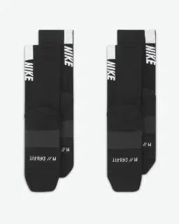 Calcetines de media caña Nike Multiplier (2 pares) Unisex – 3/4