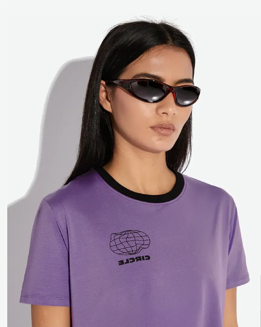 Top corto circular operador suave Unisex