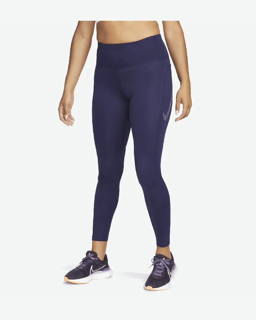Mallas 7/8 de cintura media con estampado y bolsillos Nike Fast Mujer