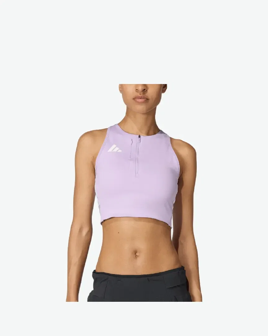 Camiseta sin mangas Adidas Adizero L Cr Tank Mujer