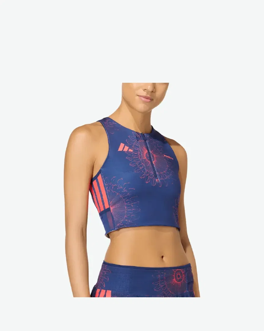 Camisetas sin mangas Adidas Adizero Labrum Crop Mujer