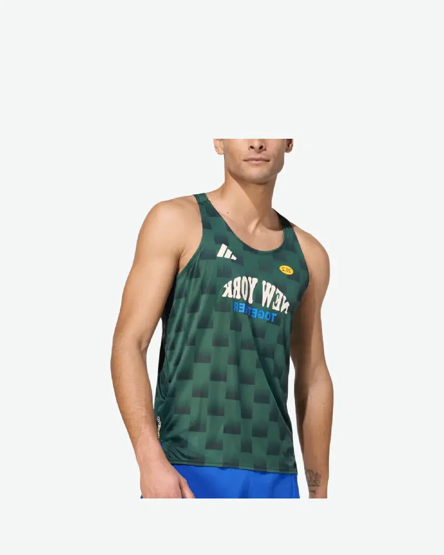 Camisetas sin mangas Adidas Adizero New York City Hombre