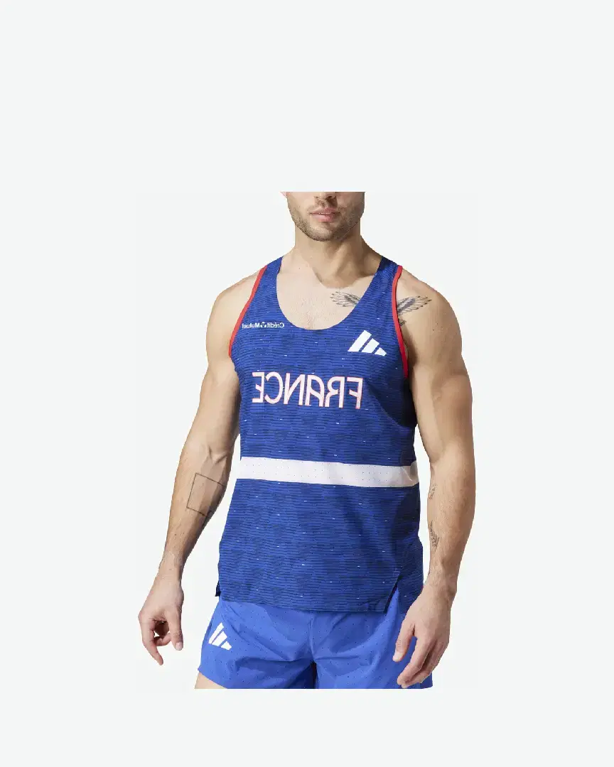 Camisetas sin mangas Adidas Team France Adizero M - Men (6) au meilleur prix !