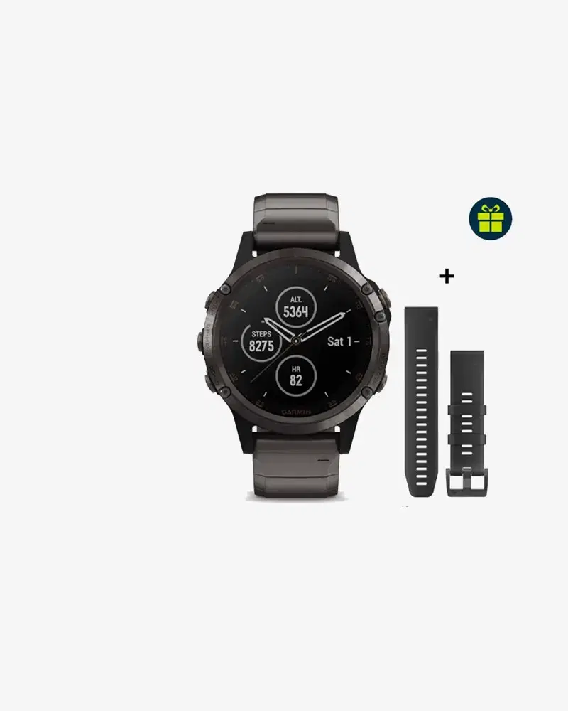 Garmin Fenix 5 Plus Sapphire Titanio - Pack Correa - Unisex (231) au meilleur prix !
