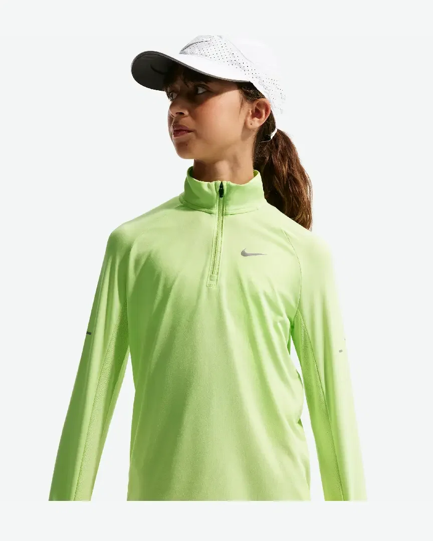 Sudadera de medio zip Dri-Fit Nike Stride para niño
