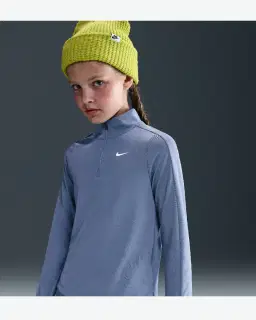 Camiseta de manga larga y media cremallera Dri-Fit Nike para niña – 1/4