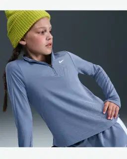 Camiseta de manga larga y media cremallera Dri-Fit Nike para niña – 3/4