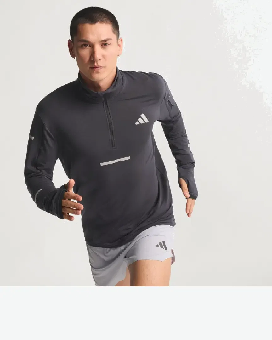 Sudadera Adidas de running con media cremallera Adi365 Climawarm+ Hombre