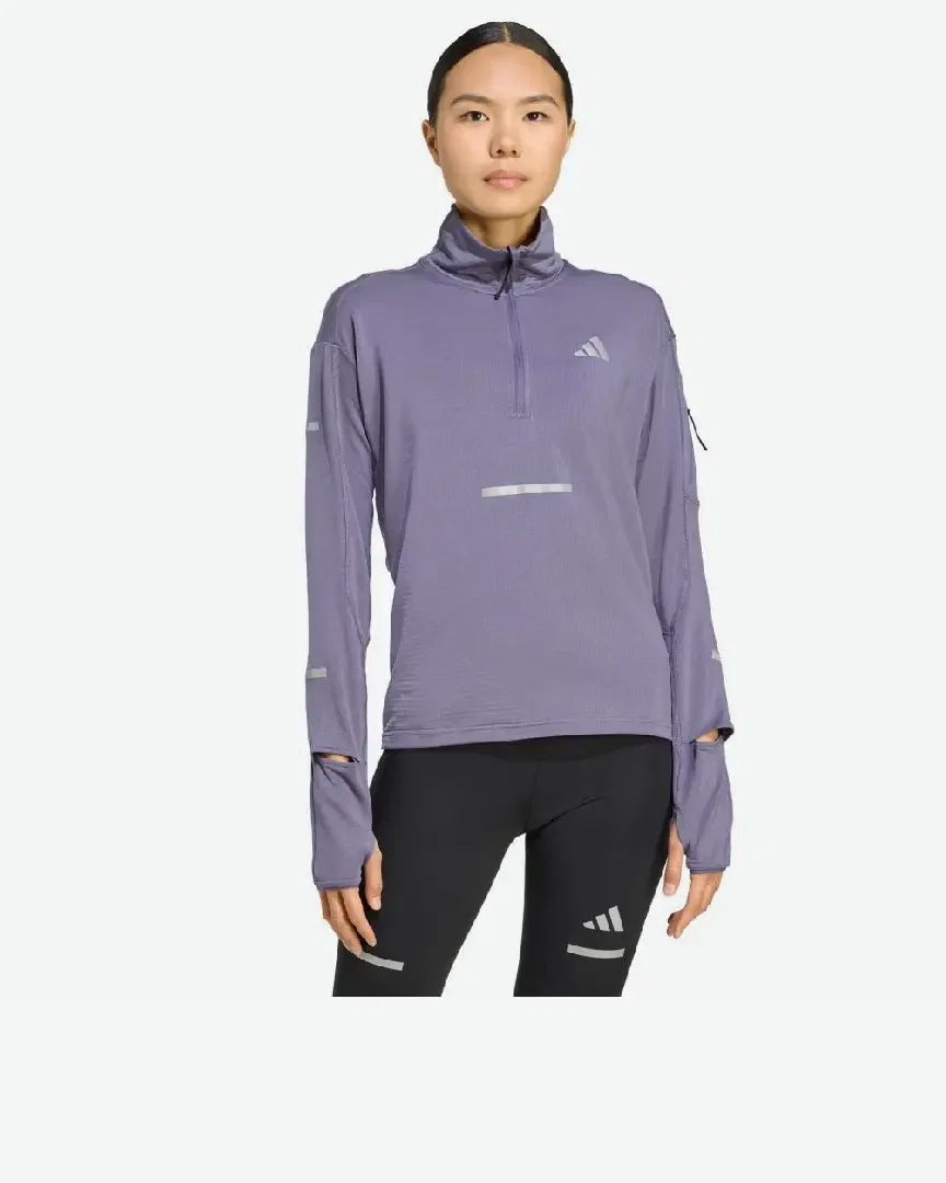 Sudadera Adidas A Media Cremallera De Running Adi365 Climawarm+ Mujer