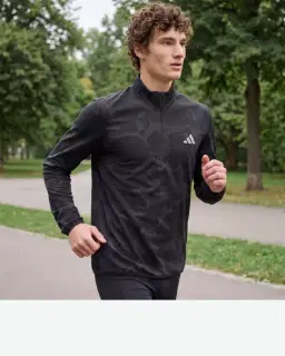 Camiseta Adidas de Running con Media Cremallera Adi365 Hombre – 3/4