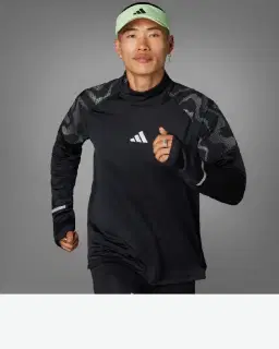 Camiseta Alta Adidas Demi-Zip Reflectante Ultimate Hi Vis Hombre – 1/4