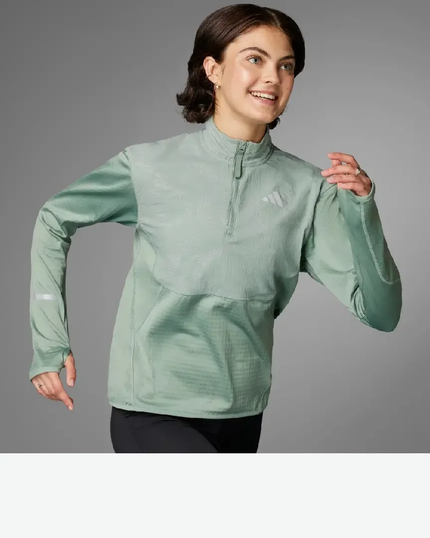Sudadera Adidas Demi-Zip Reflectante Ultimate Hi Vis Mujer