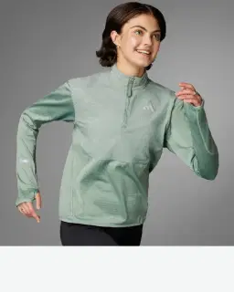 Sudadera Adidas Demi-Zip Reflectante Ultimate Hi Vis Mujer – 1/4
