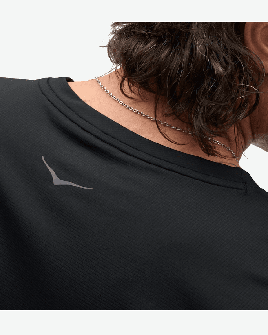 Hoka Haut A Mangas Cortas Everyrun M - 1175853-BLK (4) au meilleur prix !