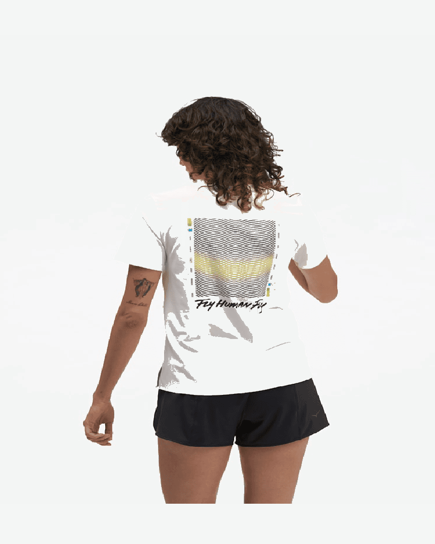 Hoka Haut A Mangas Cortas Everyrun W - 1175856-WHT (1) au meilleur prix !