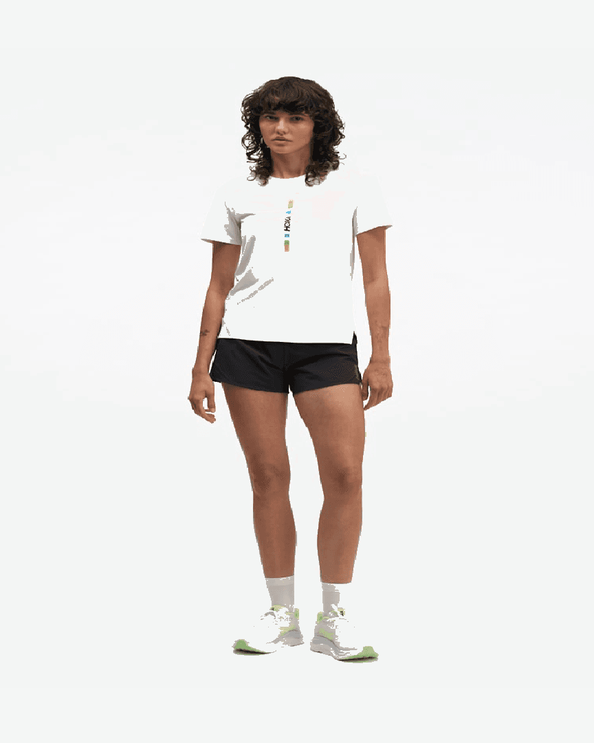 Hoka Haut A Mangas Cortas Everyrun W - 1175856-WHT (2) au meilleur prix !