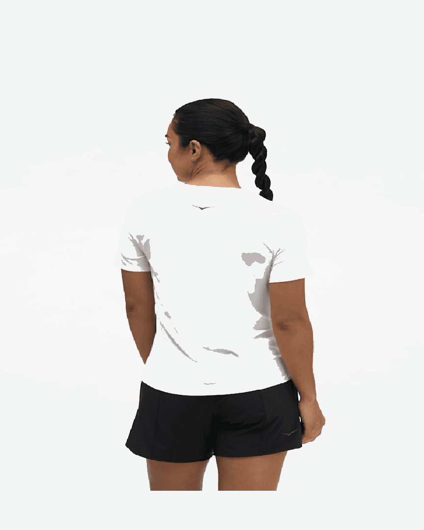 Hoka Haut A Mangas Cortas Everyrun W - 1175856-WHT (6) au meilleur prix !