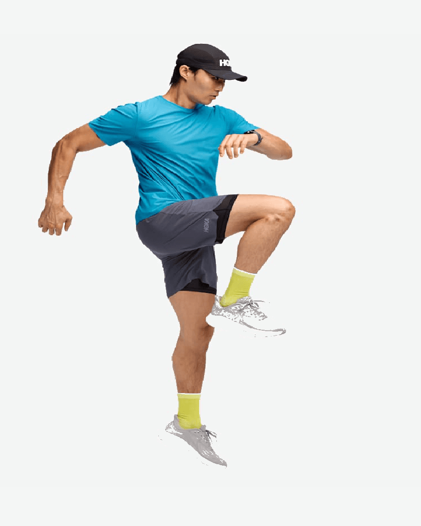 Hoka Short 2-en-1 Glide 18 cm M - 1176972-CLGY (2) au meilleur prix !