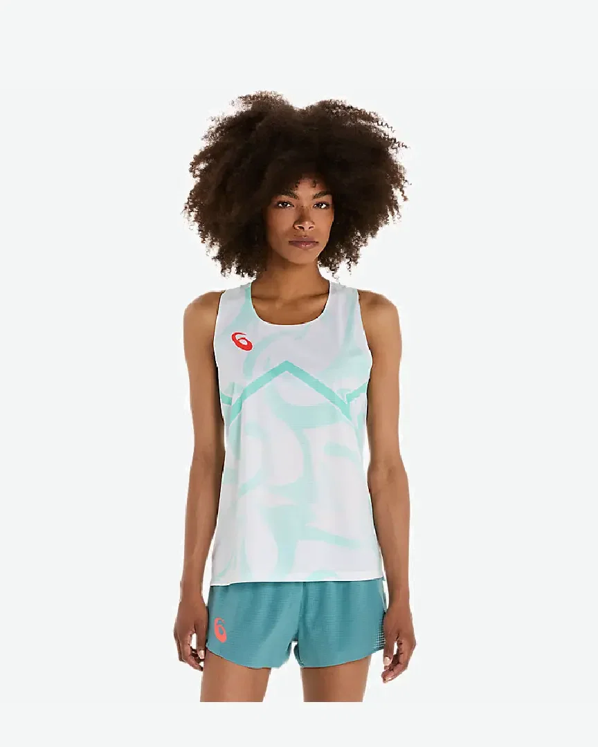 Camiseta sin mangas gráfica de punto ligero Mujer