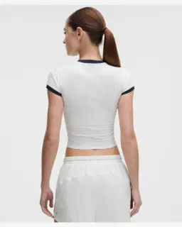 Lululemon Baby Tee Ringer De Algodón Orgánico Courtside Mujer – 3/5