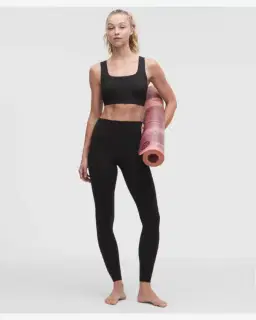 Lululemon Sujetador Acanalado Bend This Con Escote Cuadrado Espalda Nadadora Soporte Ligero, Copas A-C Mujer – 3/5