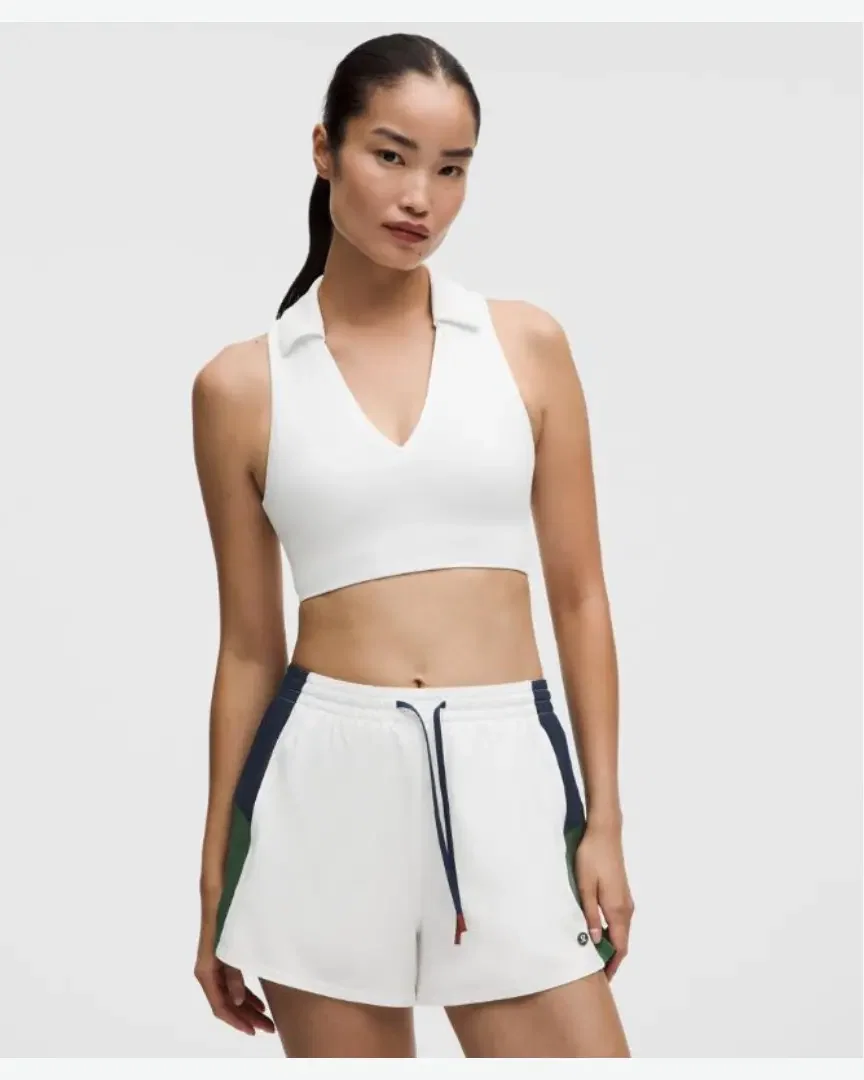 Lululemon Sujetador De Tenis Acanalado Largo Con Cuello Soporte Medio, Copas B/C W