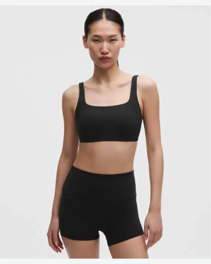 Lululemon Sujetador De Yoga Flexyflex Con Escote Cuadrado Soporte Ligero, Copas A-C W