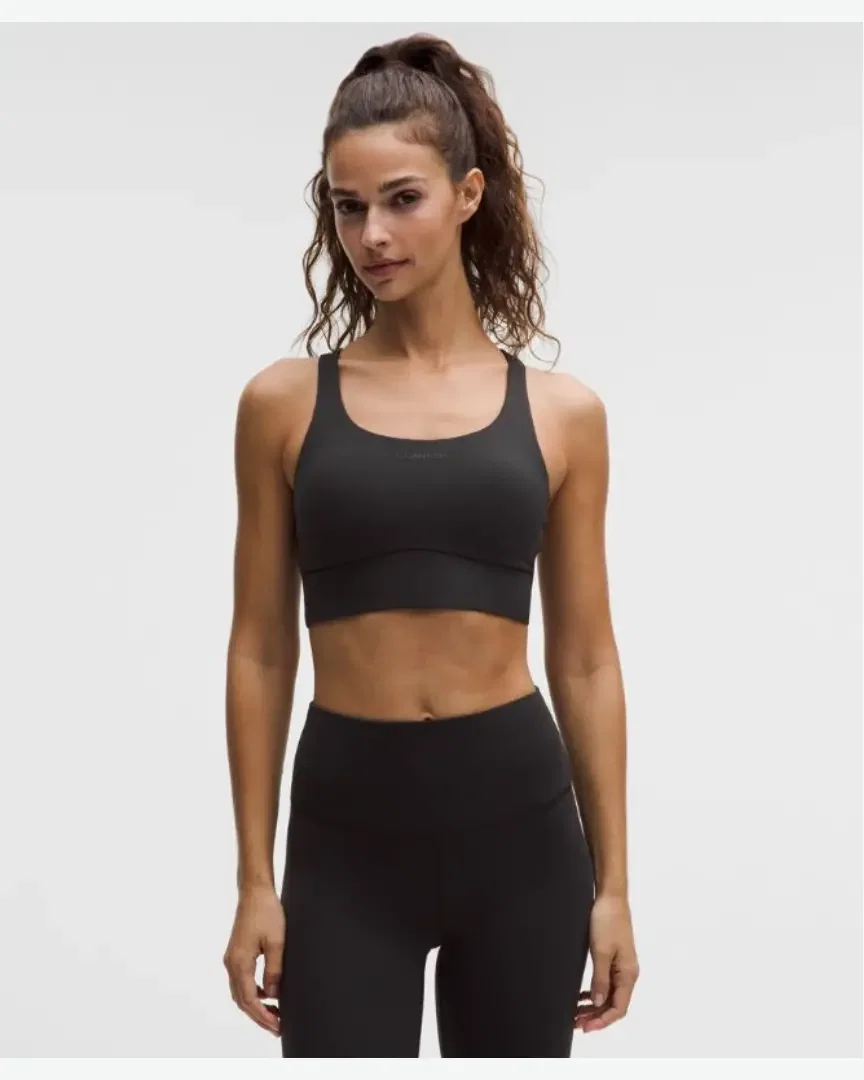Lululemon Sujetador Largo Energy Soporte Medio, Copas B-D Evolve Logo W
