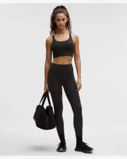 Lululemon Sujetador Largo Energy Soporte Medio, Copas B-D Evolve Logo Mujer – 3/5