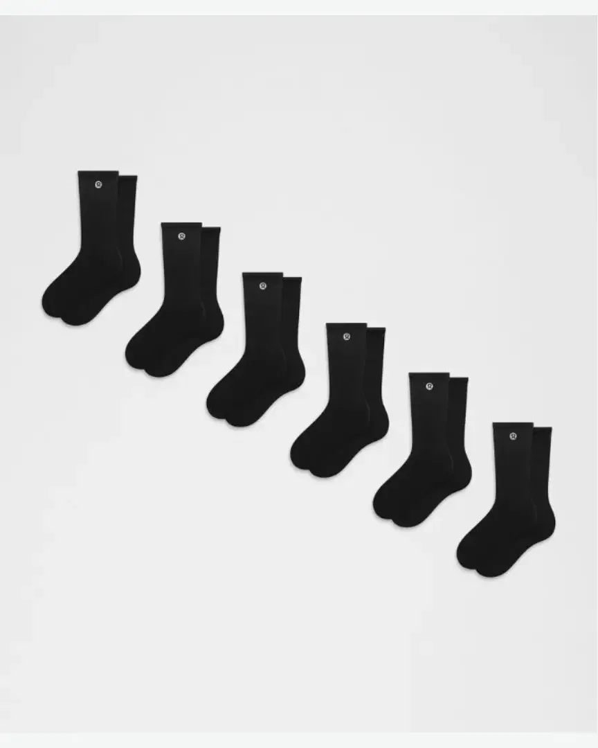 Lululemon Calcetines Daily Essential Unisex 6 Pares Hombre