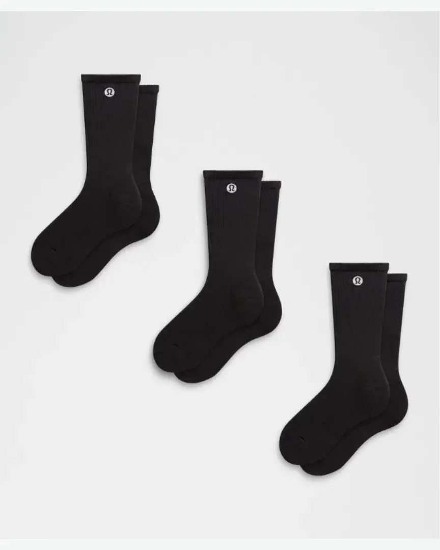 Lululemon Calcetines Daily Essential Unisex Pack De 3 Stripe Hombre