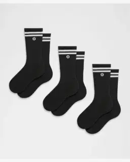 Lululemon Calcetines Daily Essential Unisex Pack De 3 Stripe Hombre – 1/5