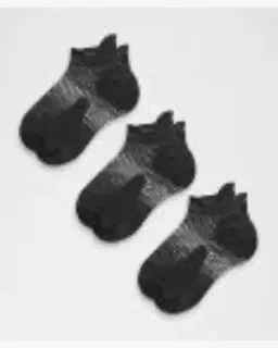 Lululemon Calcetines De Running Con Lengüeta Relleno Medio Macropillow Paquete De 3 Hombre – 3/4
