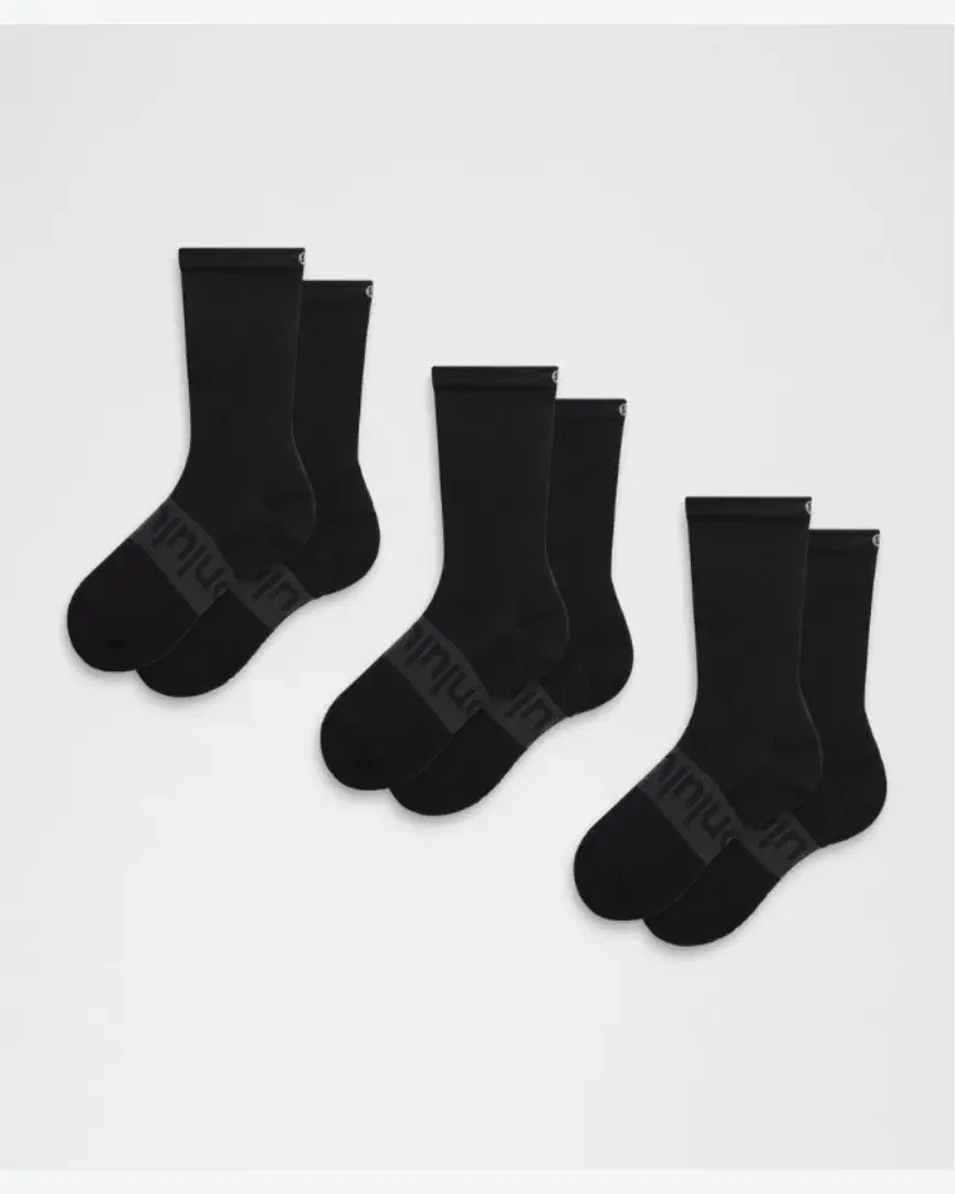 Lululemon Calcetines Altos Power Stride Unisexes Lote De 3 M