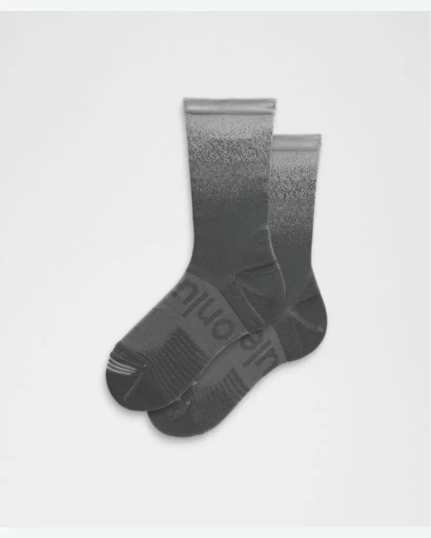 Lululemon Calcetines Power Stride Unisex Mi-altos Efecto Sombreado Hombre