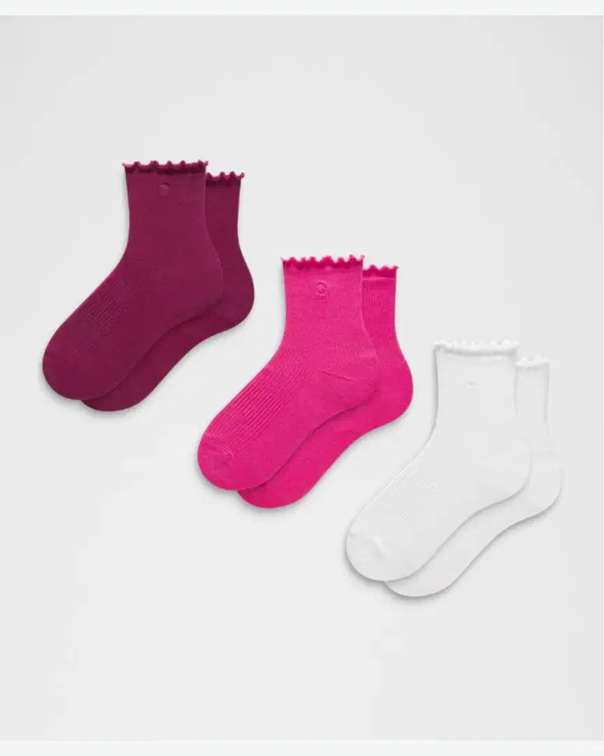 Lululemon Calcetines Unisexos Medios Con Borde Ondulado 3 Pares - LU9EHYS_080380 (0) au meilleur prix !
