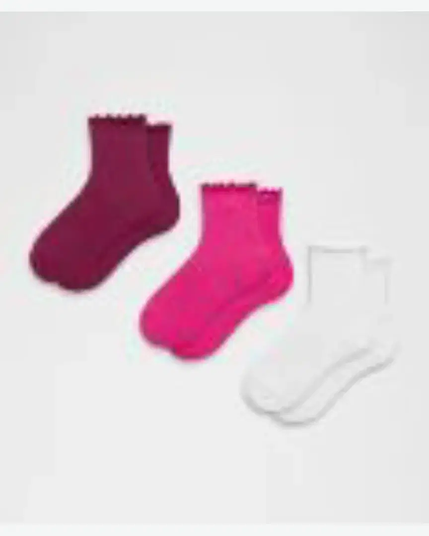 Lululemon Calcetines Unisexos Medios Con Borde Ondulado 3 Pares - LU9EHYS_080380 (3) au meilleur prix !