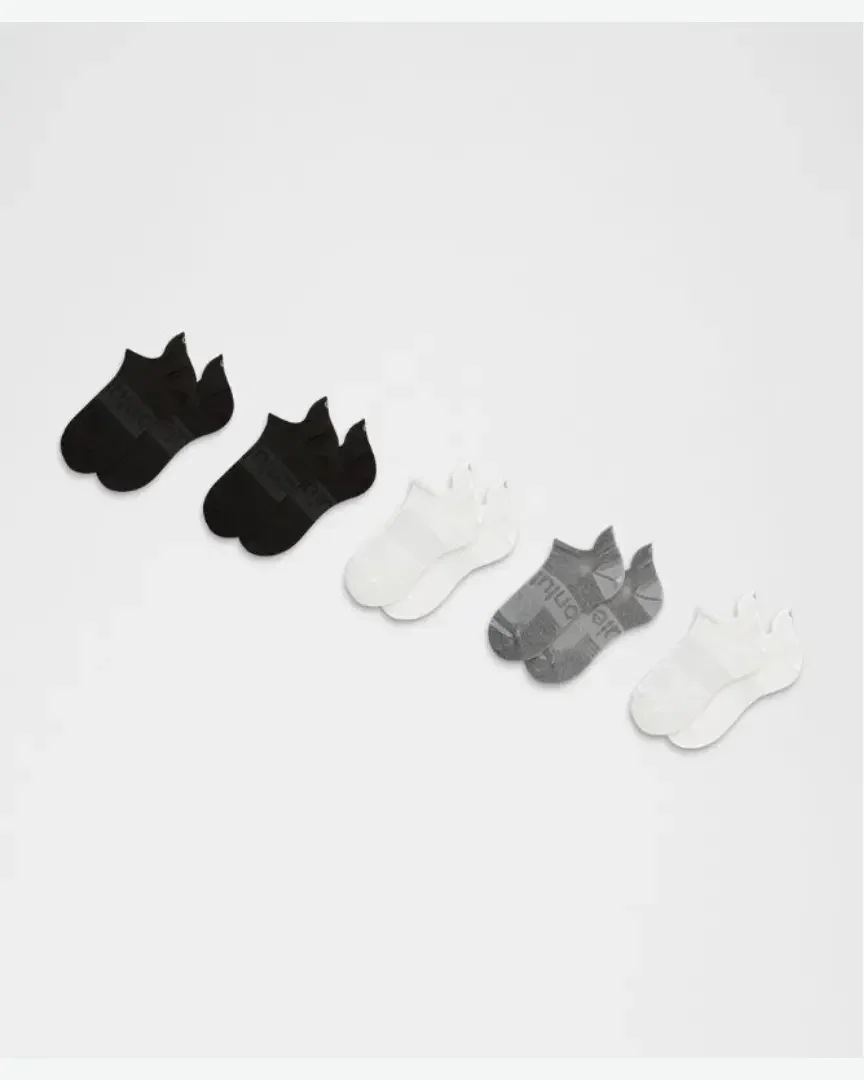 Lululemon Calcetines Unisexos Power Stride Con Lengüeta Pack de 5 M